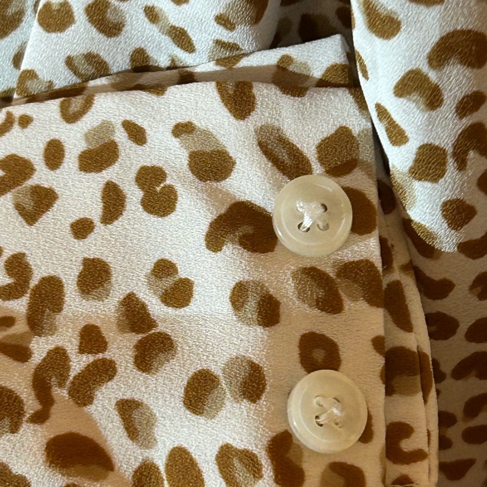 Leopard Print Women's Blouse JCrew Factory - Picture 3 of 4